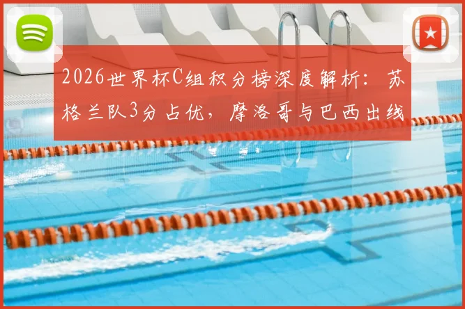 2026世界杯C组积分榜深度解析：苏格兰队3分占优，摩洛哥与巴西出线形势如何？附最新赛况与排名预测
